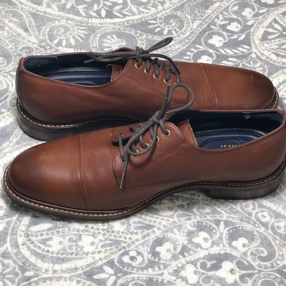 Men’s NWOT Cole Haan Brown Dress Shoes With Lace - Picture 2 of 8